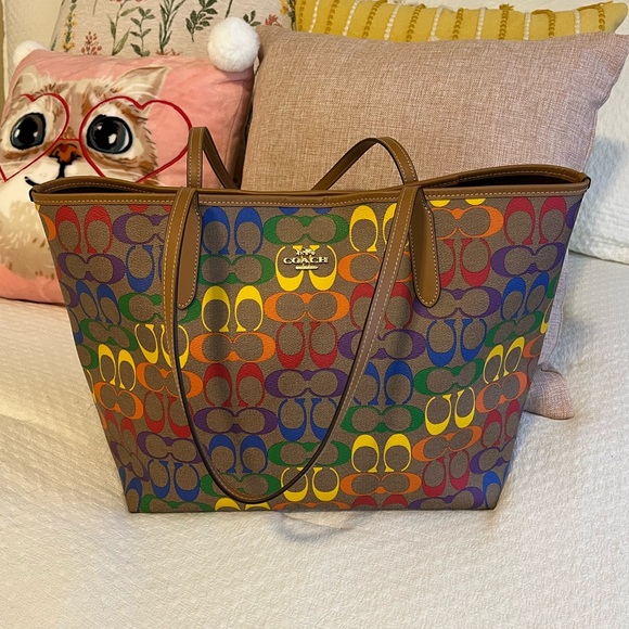 Coach Handbags - Rainbow Coach Tote Bag